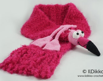 Scarf Crochet Pattern - Flamingo Scarf - English Version