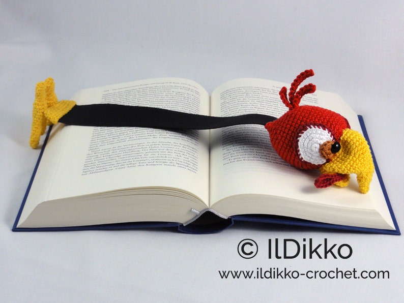 Amigurumi Pattern Chili the Parrot Bookmark English Version image 5