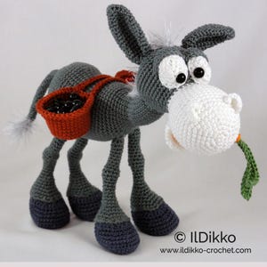 Amigurumi Häkel Muster - Dusty der Esel - Deutsche Anleitung