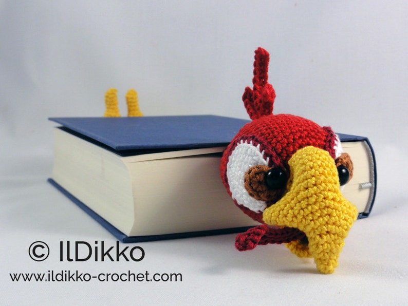 Amigurumi Pattern Chili the Parrot Bookmark English Version image 2