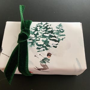 Skier&#39;s Holiday Message Box