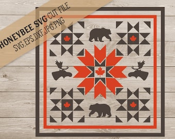 Canadian Welcome Adirondacks with Moosehead Canada Home svg dxf eps ai cut files for Cricut Silhouette /& other cutting machines