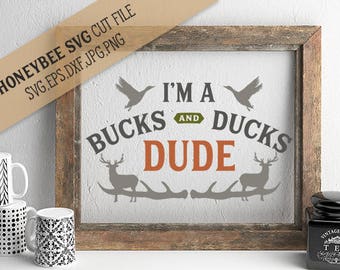Ducks Trucks and Eight Point Bucks svg hunting sign svg | Etsy