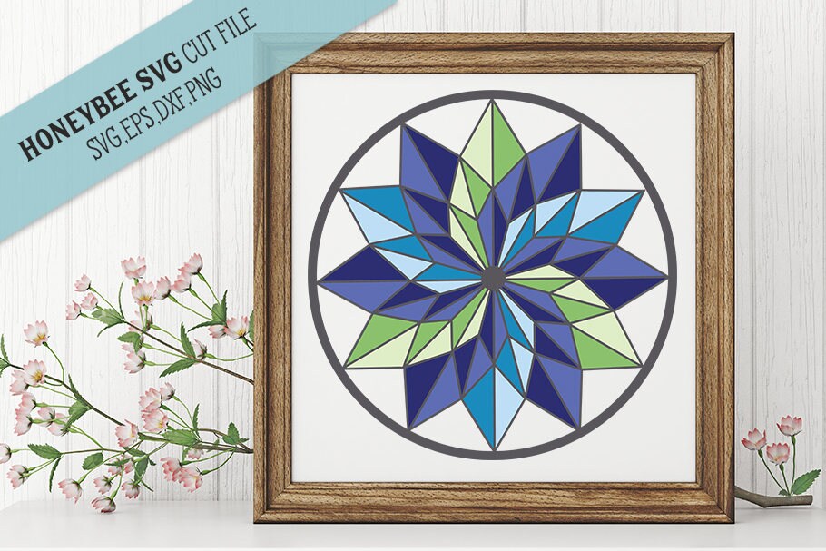 Download Ocean Circle Barn Quilt SVG Cut file for Silhouette and Cricut | Etsy