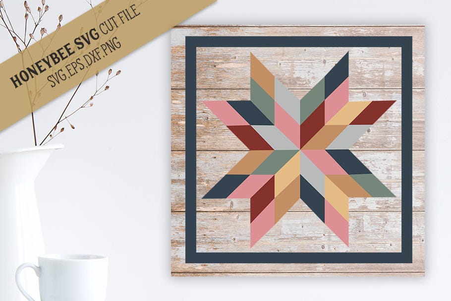 Download Katie Star Barn Quilt SVG Cut file for Silhouette and ...