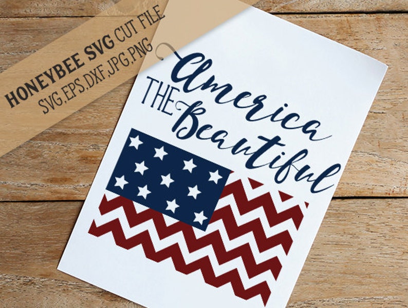 America The Beautiful Chevron Flag svg Patriotic svg 4th of July svg July 4th svg America svg Silhouette svg Cricut svg dxf eps jpg