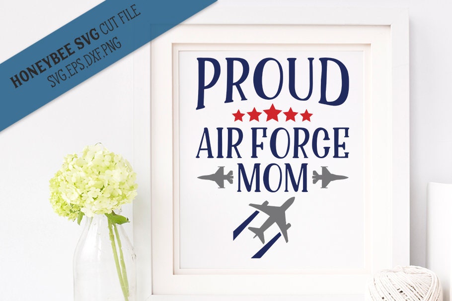 Download Proud Air Force Mom svg Air Force svg Military svg Plane svg | Etsy