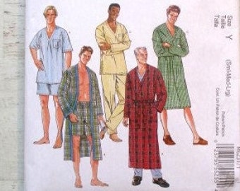 McCall's UNCUT 6231 Men's Sleepwear - Robe in Two Lengths, Pajamas, Nightshirt, Pants, Shorts - Size 34-44 Inch Chest - Easy 2010 Pattern