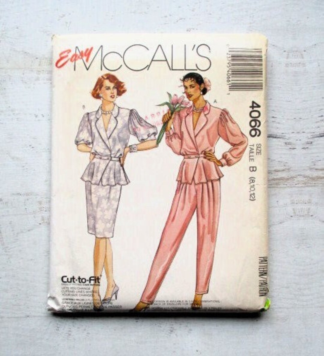 Style 4066 Pattern Mccall's UNCUT 4066 Misses' Top, Skirt & Pants Size 8 10 12 Wardrobe ...