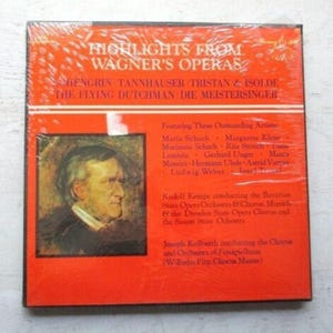 STILL SEALED Highlights From Wagner&#39;s Operas - Logengrin/Tannhauser/Tristan & Isolde/The Flying Dutchman/Die Meistersinger - 5LP Boxed Set