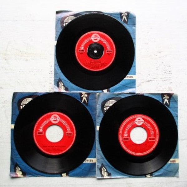 3 German Pop 45RPM Records - Die Waldtruderinger Blasmusikanten, Die Belcantos, Josef Niessen Mit Seinem Tanzorchester - 1950s German 45s