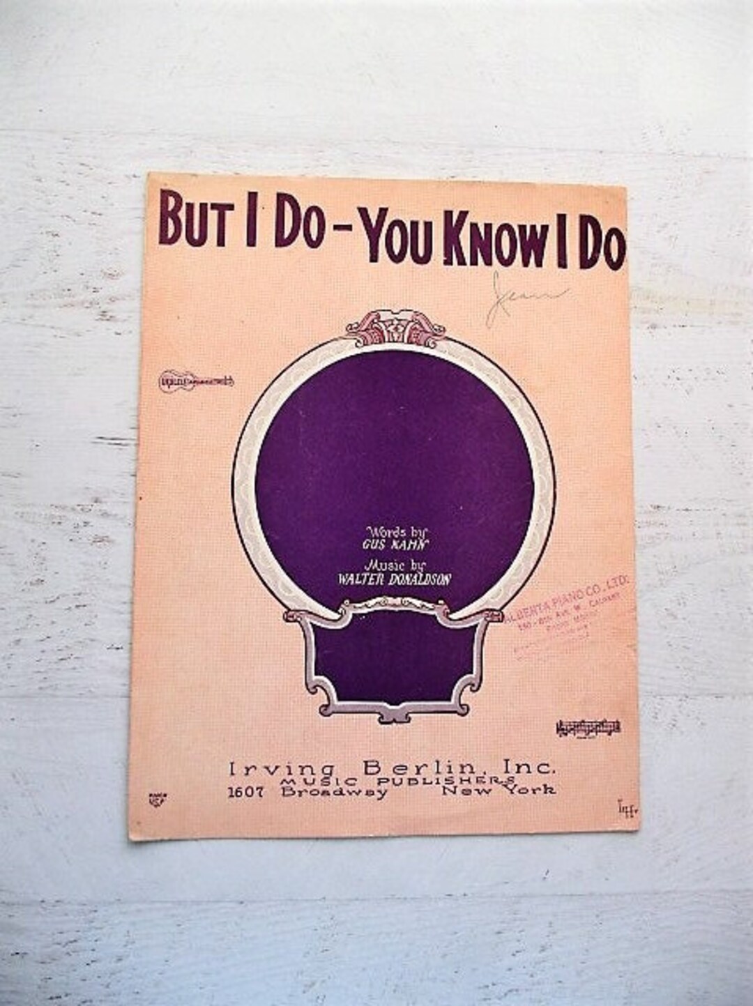 1926 Sheet Music But I Do You Know I Do Lyrics Etsy 1926-sheet-music-but-i-do-you-know-i-do-lyrics-etsy