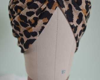 Leopard Print Twist Turban