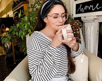 Slate Blue Velvet Twisted Knot Turban Headband