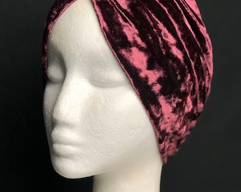 Plum Velvet twist tulband