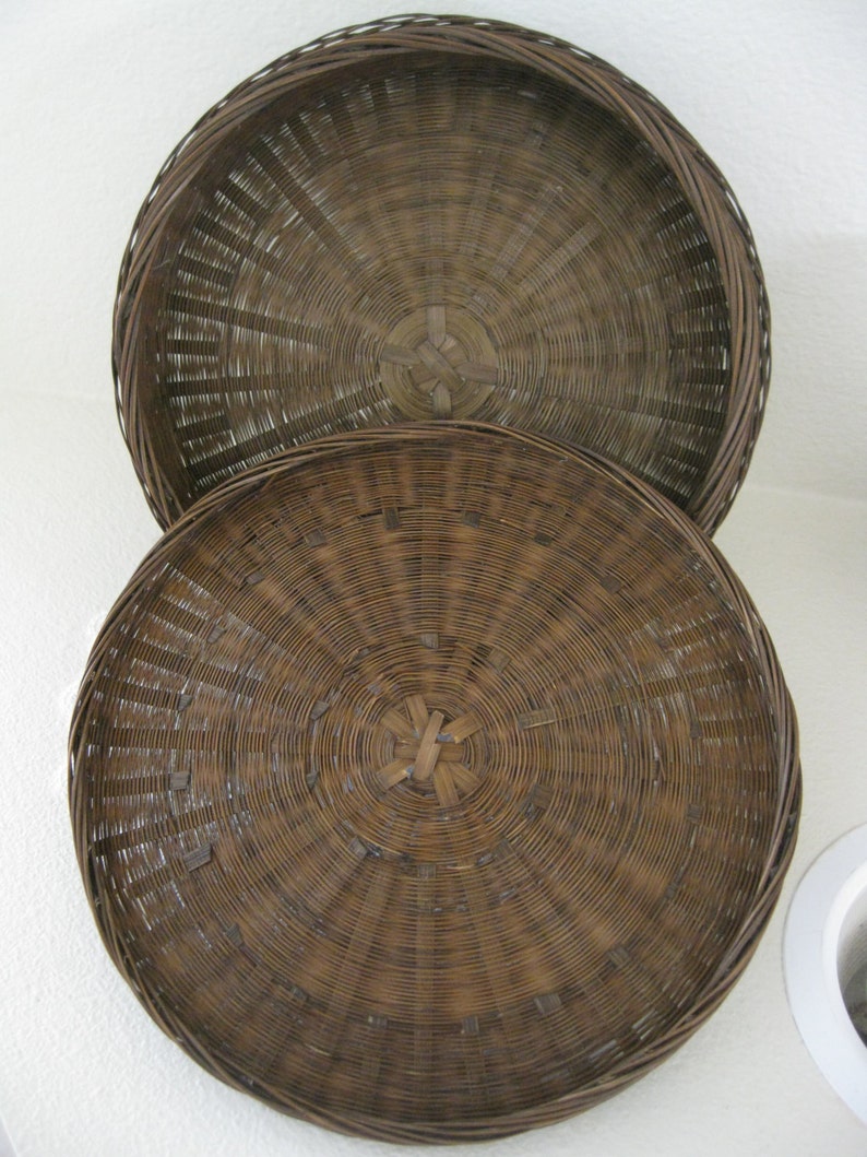 Two Seminole Indian Pine Needle Baskets with Lids 1960s Etsy