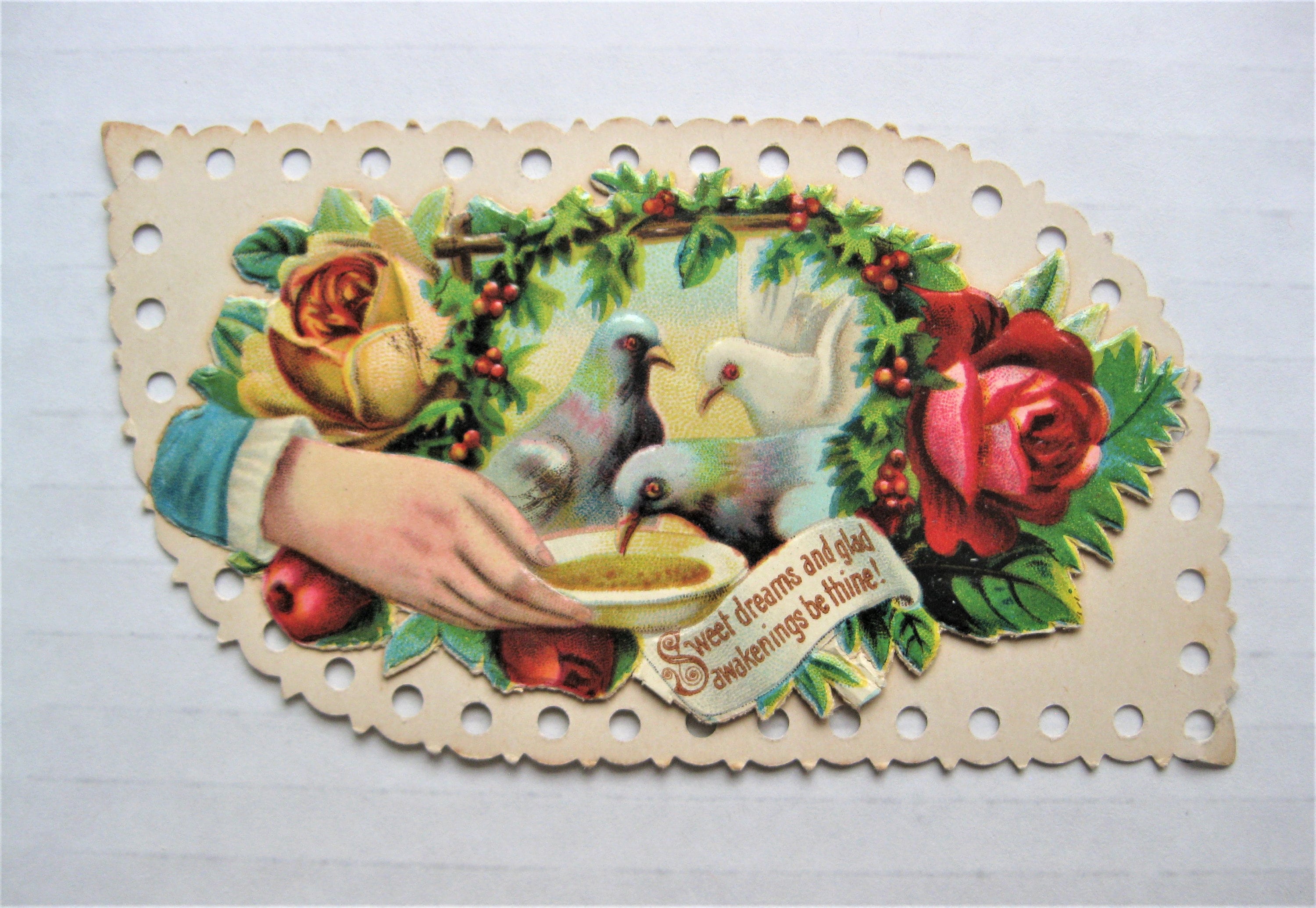 1898 Victorian Era Calling Card - Sweet Dreams and Glad