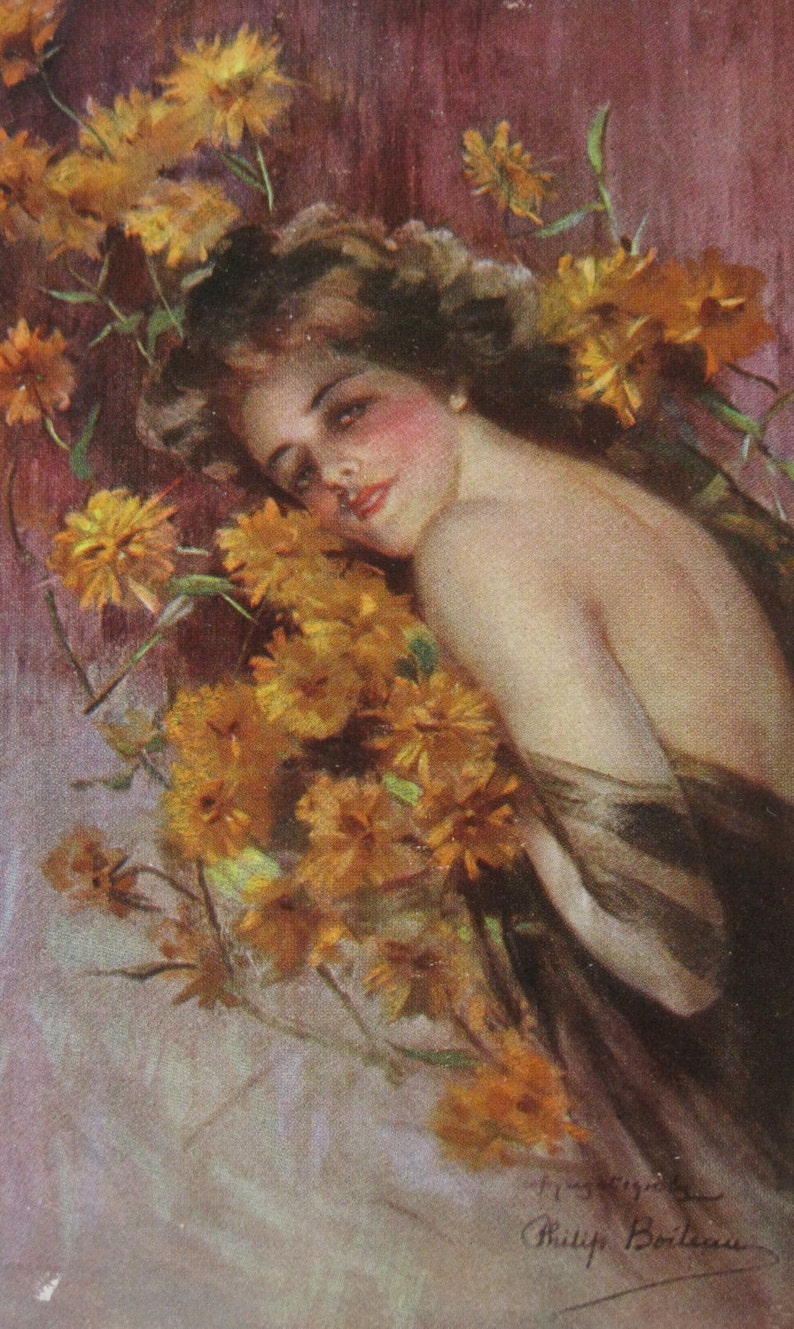 Philip Boileau Artist Signed Post Card the Secrect of the Etsy