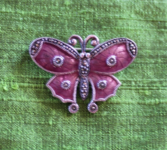 Butterfly enamel pin - image 1