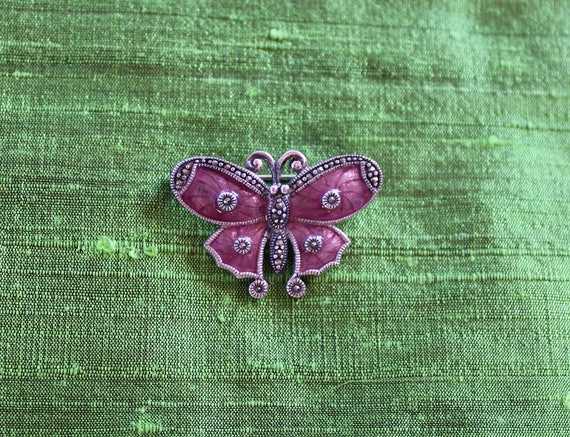 Butterfly enamel pin - image 3