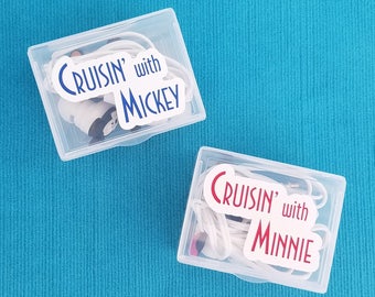 Cruisin' with Mickey - Cruisin' with Minnie-  Earbuds & Case - Fish Extender Gift - Earphones - Disney Cruise FE Gift