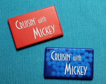 Disney Cruise FE Gift - Mint Card - Peppermint or Cinnamon Candy - Cruisin' with Mickey - Fish Extender - Credit Card Sized Pocket Mints