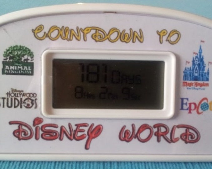 Disney World Countdown Clock Park Icons Magic Kingdom Epcot Animal