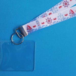 Cruise Lanyard - Vacation Lanyard - Crabby Lighthouses - Norwegian Cruise - Royal Caribbean - Non-scratchy - Child or Adult