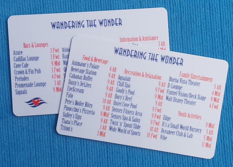 Deck Finder DCL Fish Extender Deck Locator Wayfinder Cards ...