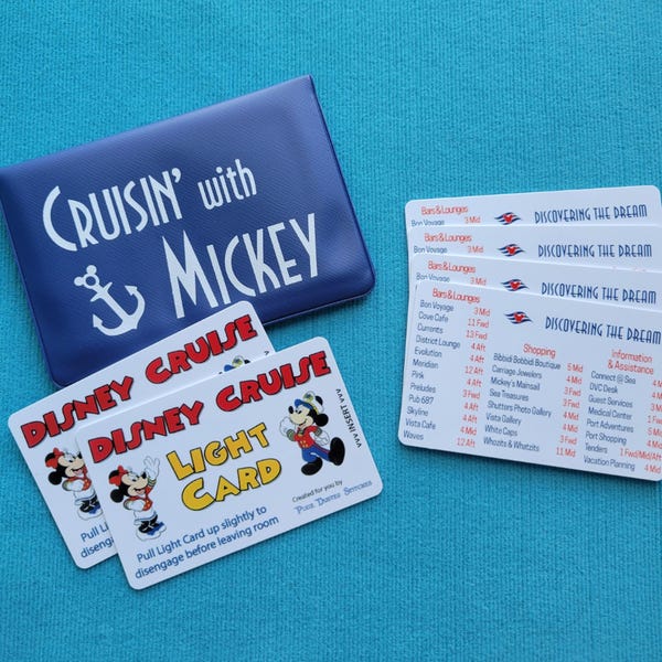 Disney Cruise Deck Locator & Light Card Set - Fish Extender Gift