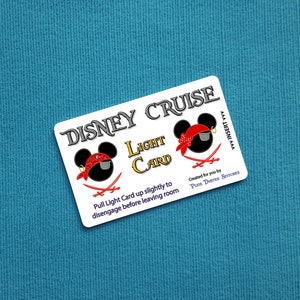 Carte magique Mickey et Minnie Pirate Disney Cruise Light Card® activateur d'interrupteur à clé pour Fish Extender FE Gift DCL