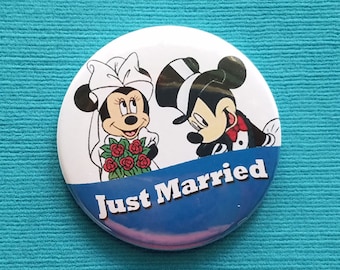 Botón Disney "Recién Casados": Pin de celebración, crucero, boda en el parque