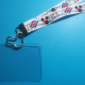 Disney Lanyard  - for KTTW Card - Disney Cruise - DCL - Pirate Mickey - Aquaduck - Non-scratchy - Child or Adult - ID Holder