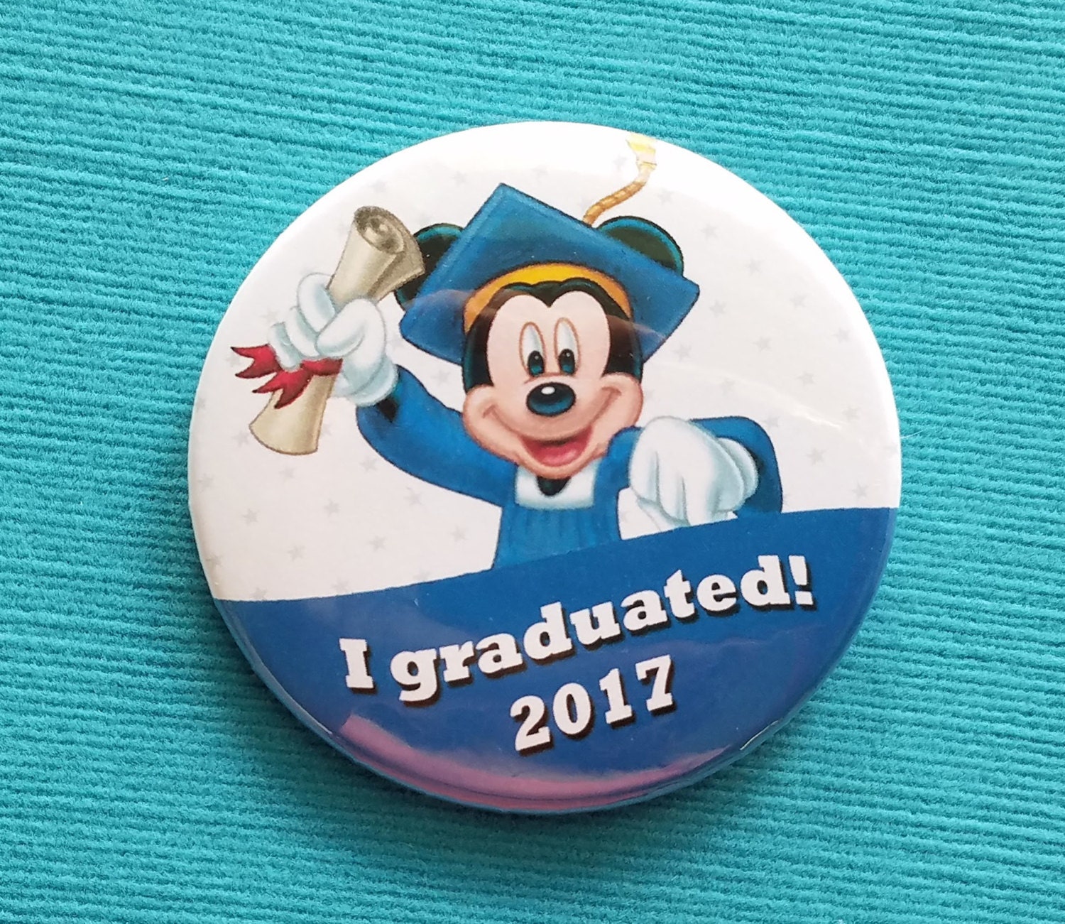 Disney Souvenir Button - Mickey and Minnie - Happy Anniversary