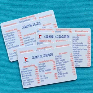 Carnival Cruise Deck Locator® Cards: Cruise Wayfinders - All Ships Available
