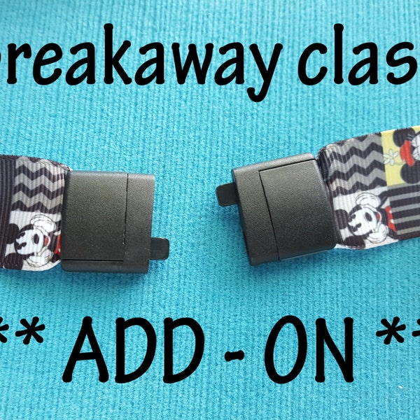 Breakaway clasp - Lanyard snap - ADD-ON - for lanyards