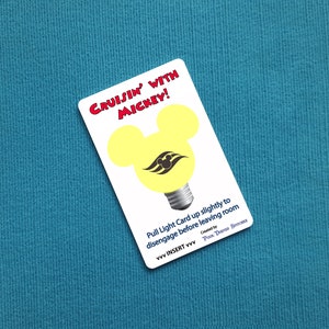 Mickey Lightbulb DCL Disney Cruise Light Card®-kaartsleutelschakelaaractivator voor Fish Extender FE Gift