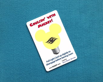 Mickey Lightbulb DCL Disney Cruise Light Card® card key switch activator for Fish Extender FE Gift