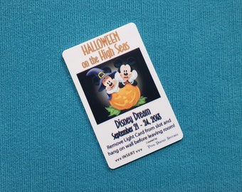 Halloween on the High Seas Mickey & Minnie Custom Disney Cruise Light Card® card key switch activator for Fish Extender FE Gift DCL