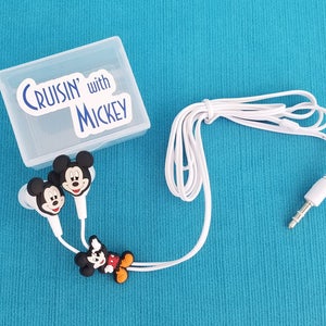 Cruisin' with Mickey Cruisin' with Minnie Earbuds & Case Fish Extender Gift Earphones Disney Cruise FE Gift image 2