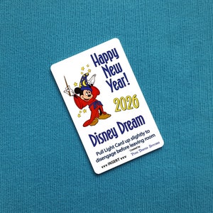 Neujahrs Zauberer Mickey DCL Disney Cruise Light Card® Karte Schlüsselschalter Aktivator für Fish Verlängerung FE Geschenk 2025 2026 2027 2028