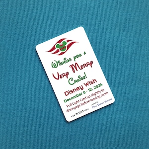 Very Merry Cruise Light Card® - Christmas Cruise - Kartenschlüssel Schalter Aktivator für Fish Verlängerung FE Geschenk Disney