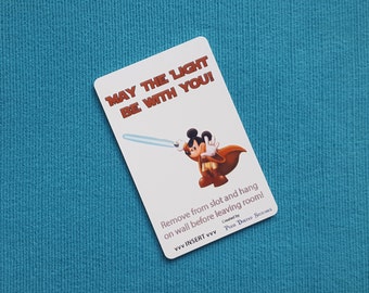 Mickey May the Light be With You Disney Cruise Light Card® card key switch activator for Fish Extender FE Gift Star Wars Day at Sea