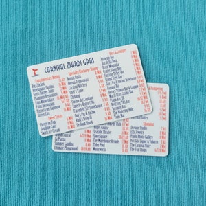 Carnival - Deck Locator - Cruise Wayfinder Cards - for Carnival Cruises