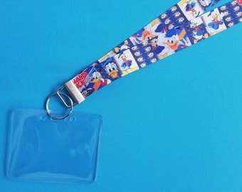 Disney Lanyard  - for KTTW Card - Disney Cruise - DCL - Donald Duck - Non-scratchy - Child or Adult - ID Holder