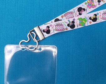 Disney Lanyard  - for KTTW - Mouse Birthday - DCL - Disney World - Disneyland - Non-scratchy - Child or Adult