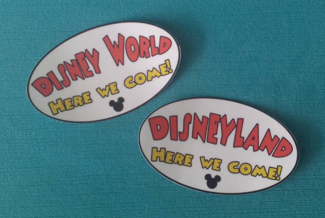 Disney World or Disneyland Here We Come Bumper Sticker or Car - Etsy