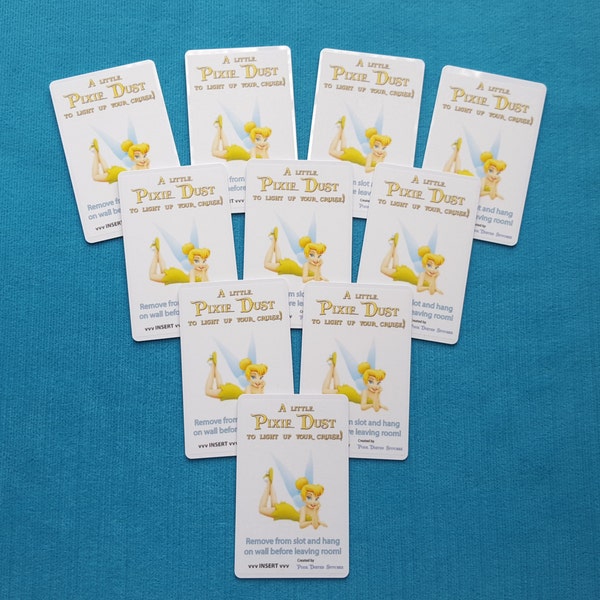 10 Tinkerbell Disney Cruise Light Card™ card key switch activators for Fish Extender Gift Pixie Dust Gift FE Gift