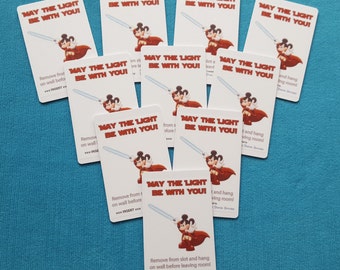 10 Mickey May the Light be With You Disney Cruise DCL Light Card™ card key switch activators for Fish Extender FE Gift Star Wars Day at Sea
