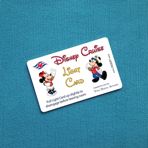 Mickey und Minnie mit DCL Logo Disney Cruise Light Card® Karte Schlüsselschalter Aktivator für Fish Verlängerung FE Geschenk